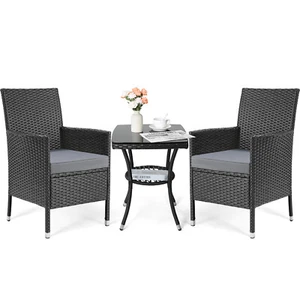 3tlg Rattanmöbel Gartenmöbel Sitzgruppe Modern Lounge Sofa Tisch Set Balkonmöbel - Bild 1 von 10