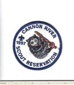 SCOUT BSA 1997 CANNON RIVER RESERVATION CAMP PATCH OPOSSUM INDIANHEAD CNCL MN !! - Picture 1 of 1