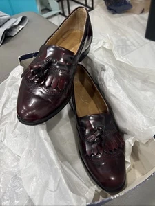 Leather Kiltie Tassels  Wingtip Loafers Dress Shoes Mens Size 10.5 M Itlay... - Picture 1 of 11