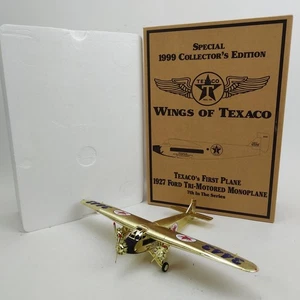 ERTL Wings of Texaco 1927 Ford Tri-Motored Monoplane 7th 36910GC Gold Edition - Imagen 1 de 24