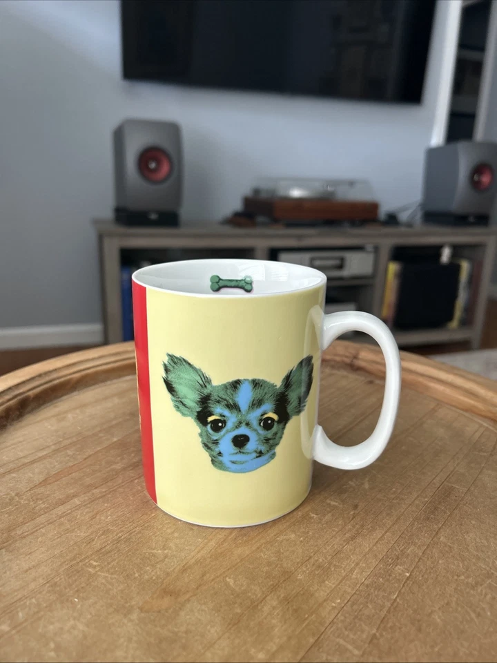 Fringe Studio Pop Art Coffee Mug Tea Cup Multicolor Dogs 12 oz. - Image 1 of 4