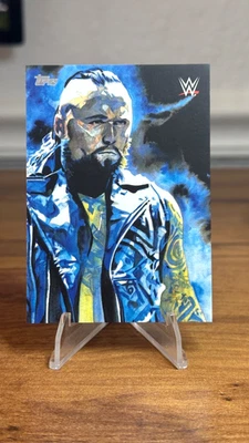 2019 Topps WWE Undisputed Rob Schamberger Portraits Aleister Black #RS-7 - Image 1 of 3