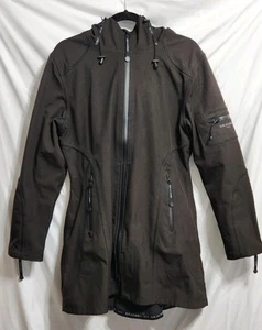 ilse jacobsen hornbaek womens softshell raincoat jacket charcoal/black size 42 - Picture 1 of 12