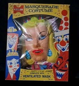 MASCARILLA Y DISFRAZ HALCO MISS AMERICA VINTAGE PEQUEÑO 4-6 CAJA ORIGINAL - Imagen 1 de 16