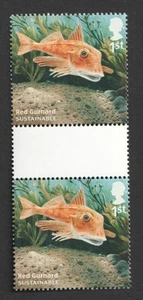 2014 1st Red Gurnard UM Gutter Pair. Sustainable Fish. SG 3610 - Picture 1 of 1