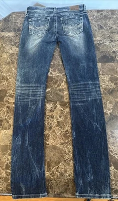Bling Biker Moto Grunge BKE Denim Sabrina Vaqueros Ajustados 26L Grunge NUEVO CON ETIQUETAS 26x331/2 Foto 1 de 4