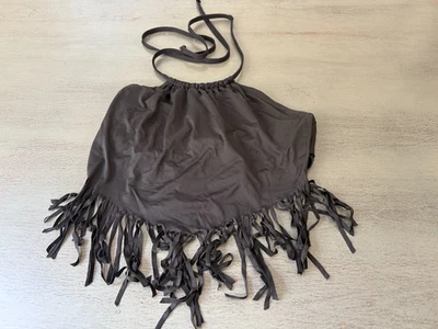 Traje de baño negro con flecos APT 9 bikini top talla plus 1X Foto 1 de 2