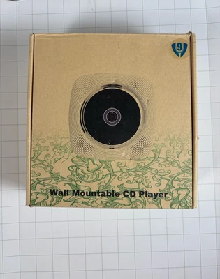 Wall Mounted CD Player Bluetooth Speakers Audio FM Radio White KC-808 - Image 1 of 3