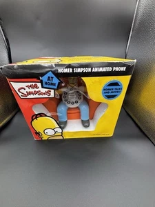 THE SIMPSONS Homer Animated Telephone 2004 Vintage mit beschädigter Verpackung UNGETESTET - Bild 1 von 6