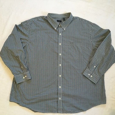Camisa masculina Arrow 3XL xadrez manga longa botão para baixo casual negócios - Imagem 1 de 4
