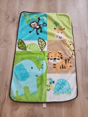 Garanimals Jungle Animal Baby Blanket Giraffe Tiger Monkey Elephant Walmart - Image 1 of 3