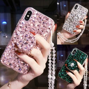 Funda con soporte de diamantes brillantes brillantes para Samsung S25 Ultra S24+ FE S23 S22 A15 A16 - Imagen 1 de 15