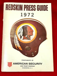 De colección 1972 Washington Redskins NFL Medios Guía de Prensa Calendario Fútbol 96 páginas - Imagen 1 de 13