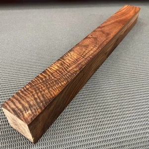 CW371 Curly Claro Walnut Billet Block Carving Craft Knife Handle Call 27.25" - Picture 1 of 16
