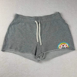 Vintage GAP Regenbogen Logo lässige Pull-On Kordelzug Shorts grau Damengröße Small - Bild 1 von 5