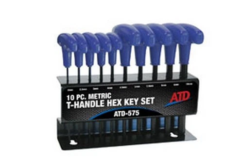 ATD Tools 575 T-Handle Hex Key Set, Metric, 10pc - Image 1 of 1