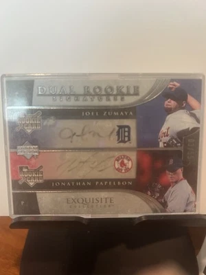 2006 UD ExqCollection Dual Rookie Signatures Jonathan Papelbon Joel Zumaya 03/55 - Image 1 of 2