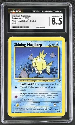 CGC 8.5 Shining Magikarp 2001 Neo Revelation 66/64 Holo Pokemon Card - Image 1 of 2