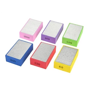 6PCS Diamond Hand Polishing Pads Grit Sanding Block For Polishing Ceramics - Picture 1 of 10