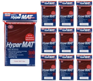 KMC Hyper Matte USA 100 ct. Standard Size Sleeves - Red [10 packs] - Picture 1 of 1