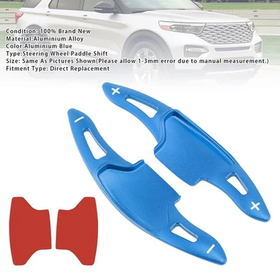 Steering Wheel Paddle Shifter Extension For Ford Explorer 20-23 Aluminium Blue Foto 1 de 4