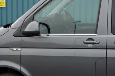 Chrome Side Window Sill Trim Covers To Fit Volkswagen T6 Transporter (2016 - image 1 of 3