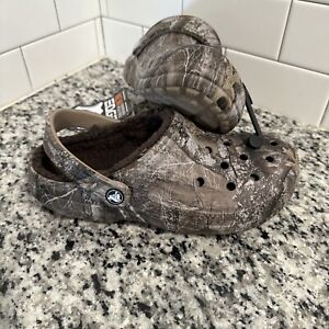 Crocs Dual Comfort Lined Clogs Realtree Camo Shoe Men 6/Women 8 NWT