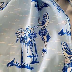 Camisa Para Hombre 4X Azul Tropical Manga Corta Abotonada Bolsillo Sin Arrugas Verano - Imagen 1 de 5