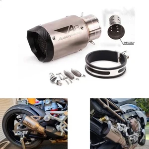 Rafesno 60mm AR Motorrad Carbon gelötet Auspuff Schalldämpfer mit DB Killer Fit Moto - Bild 1 von 9