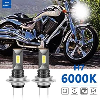 For Victory Jackpot Arlen Ness 2006-2008 LED Motorcycle Headlight White Bulbs - Image 1 of 4