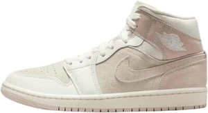 NIKE Air Jordan 1 Mid SE Women's Shoes (FQ1926-161, Coconut Milk/Sail/Pink - Picture 1 of 6
