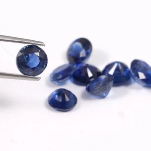 4 mm 100% Natural Himalayan Blue Kyanite Round Shape Faceted Loose Stone Lot - Picture 1 of 2