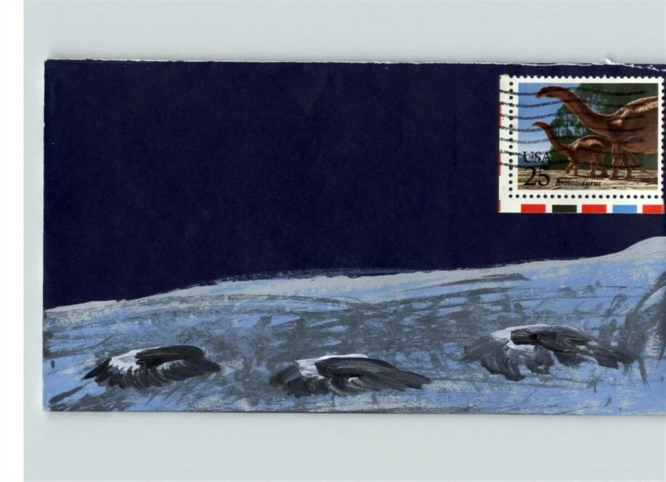 Cover Scape Hand Painted, DINOSAURS, First Day of Issue - Image 1 of 1