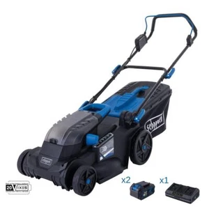 Rasaerba 38cm 2 batterie 4.0Ah + doppiocaricabatterie ixes Scheppach bc-mp380-x - Foto 1 di 7