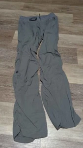 Ivivva Lululemon Girls 14 Gray Dance Studio Pant Woven Striped Activewear Ruched - Picture 1 of 5
