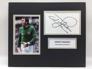 RARE Jimmy Rimmer Aston Villa Signed Photo Display + COA AUTOGRAPH - Picture 1 of 3