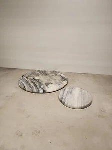 U4 Marble Type 2 Lazy Susan's 12 " Round & 6" GB5 - Picture 1 of 10