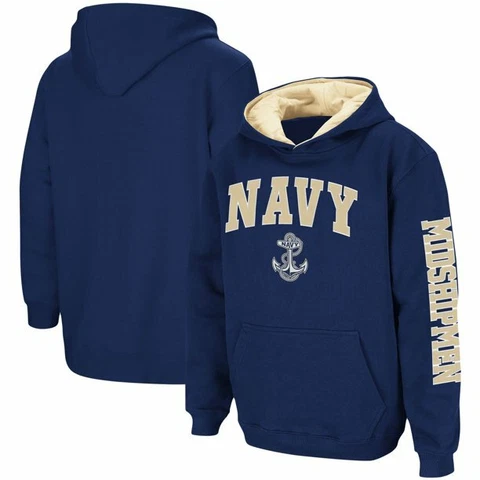 Navy Midshipmen Sweatshirt Youth XL (20) Team Logo Pullover Hoodie New Cover