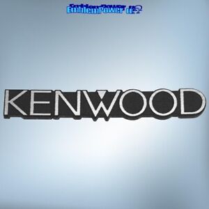 Kenwood 50x7mm Emblem silver brushed alu3D Sticker Badge Decal Speaker Aufkleber