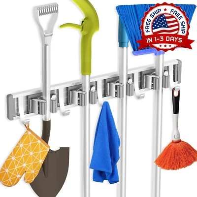 Soporte De Pared Para Fregona Y Escoba Organizador De Escobas Mejorado Soporte - Изображение 1 из 4