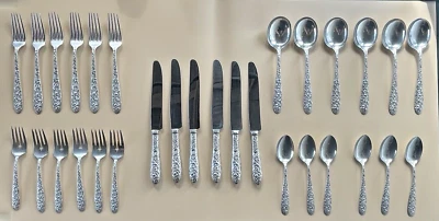 Juego de cubiertos antiguos de plata esterlina Southern Rose de Manchester de 30 piezas para 6 Foto 1 de 4