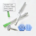 22-Pcs Dental GBR Bone Tack Pins Strike Handle Membrane Fixation Straight Curve