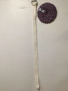 Faded Glory Womens Fashion Belt Size Large White Total Length 43 Inches 176C - Picture 1 of 1