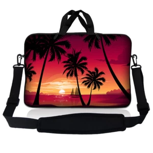 15.6" Laptop Sleeve Bag Case w Shoulder Strap HP Dell Asus Acer Hawaii Sun SP70 - Picture 1 of 2