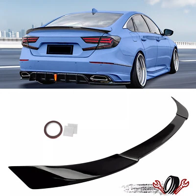 Rear Trunk Lip Spoiler Wing For 2018-2022 Honda Accord JDM Style Gloss Black - Image 1 of 4
