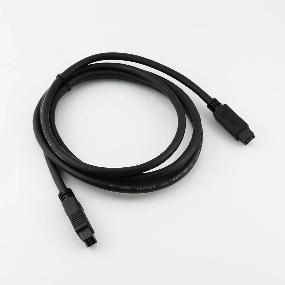 FireWire Cable 6FT 800 Bilingual IEEE1394b iLink DV Cable 9P Male to 9Pin Male - Image 1 of 4