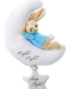 Night Night Musical Peter Rabbit Moon Soft Toy Beatrix Potter Baby Boy Baby Girl