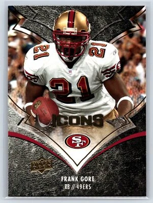 2008 Upper Deck Icons #84 Frank Gore  San Francisco 49ers - Image 1 of 2