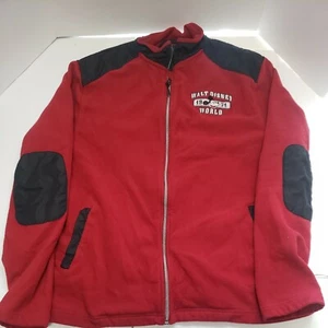 Walt Disney World 1971 Disneyland Resort Full Zip Fleece Jacket red Size M - Picture 1 of 7