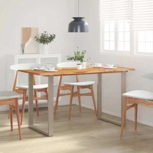 Tavolo da Pranzo 140x70x76 cm in Legno Massello di Acacia 2022172 - Foto 1 di 6